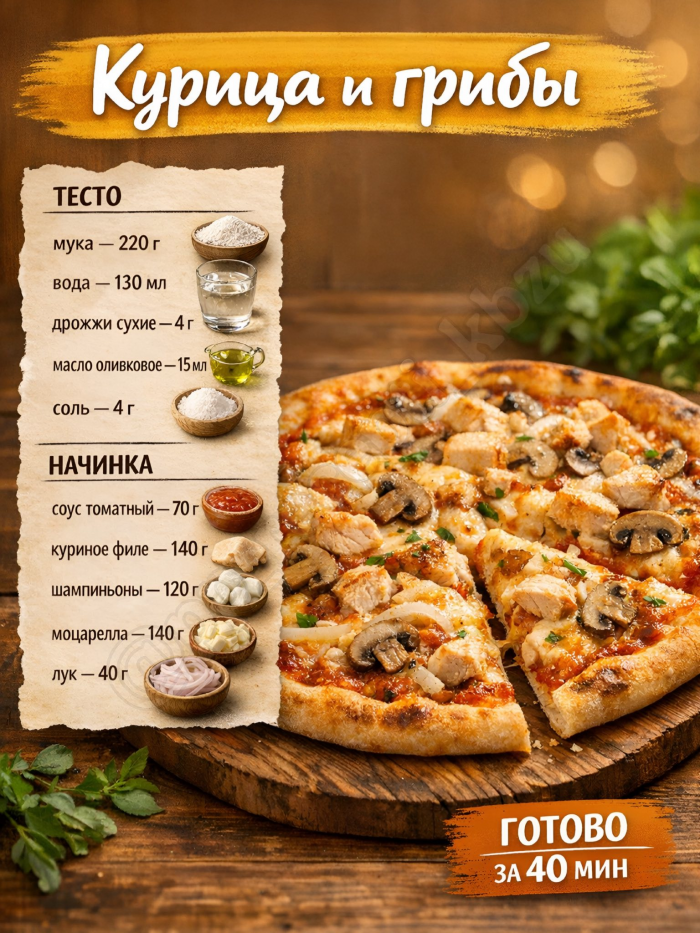 Кулинария> 8 РЕЦЕПТОВ ДОМАШНЕЙ ПИЦЦЫ НА ТОНКОМ ТЕСТЕ !