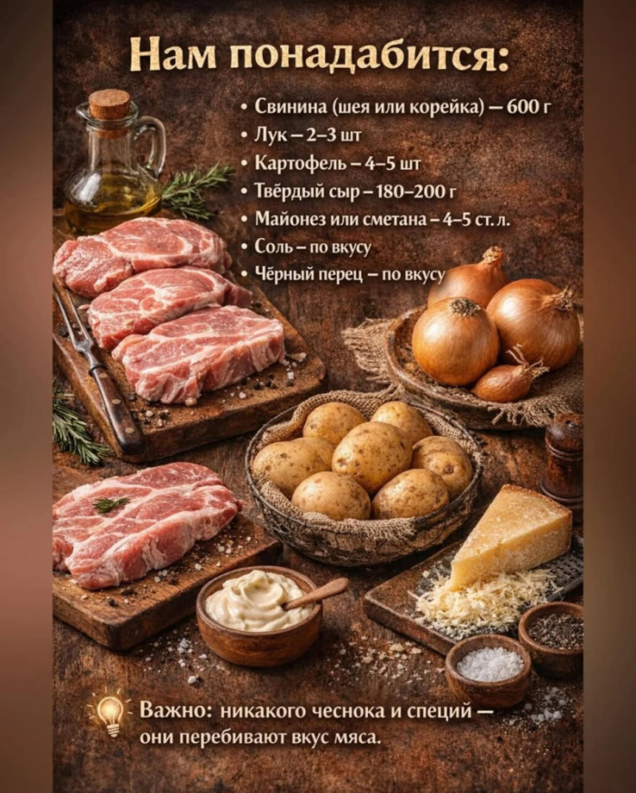 Кулинария>Мясо по-французски в духовке!