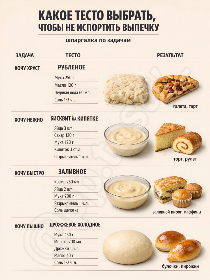 Кулинария>Всё решает правильное тесто !