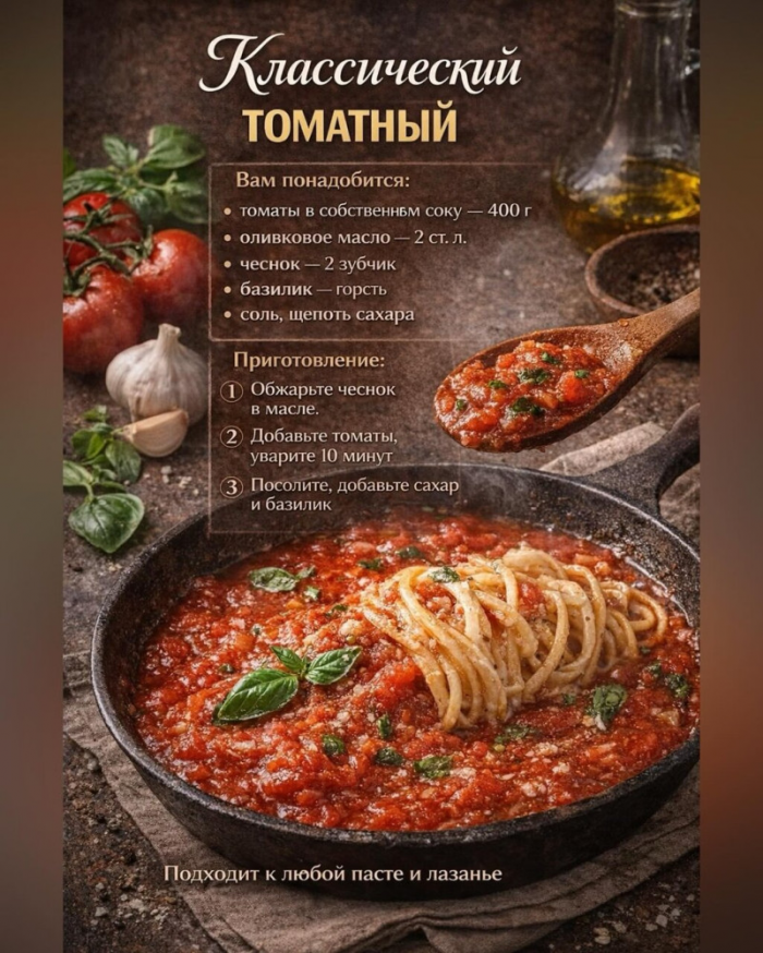 Кулинария>5 лучших соусов для паcты!