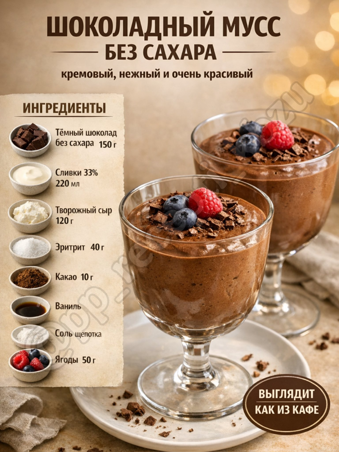 Кулинария>5 десертов без сахара!