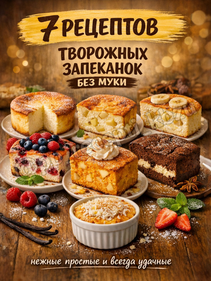 Кулинария> 7 творожных запеканок без муки!
