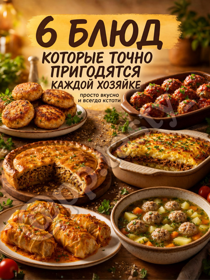 Кулинария>6 блюд каждой хозяйке!