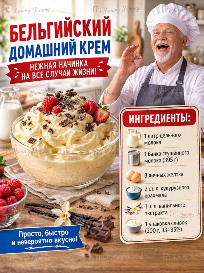 Кулинария>ДОМАШНИЙ БЕЛЬГИЙСКИЙ КРЕМ!