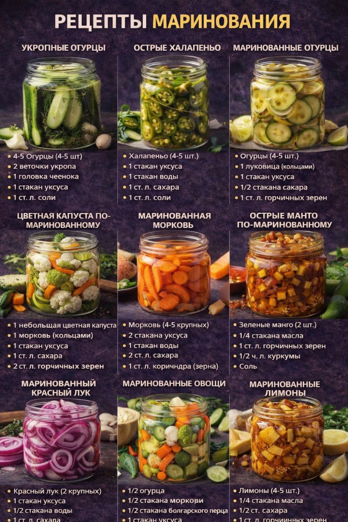 Кулинария>Рецепты маринования!