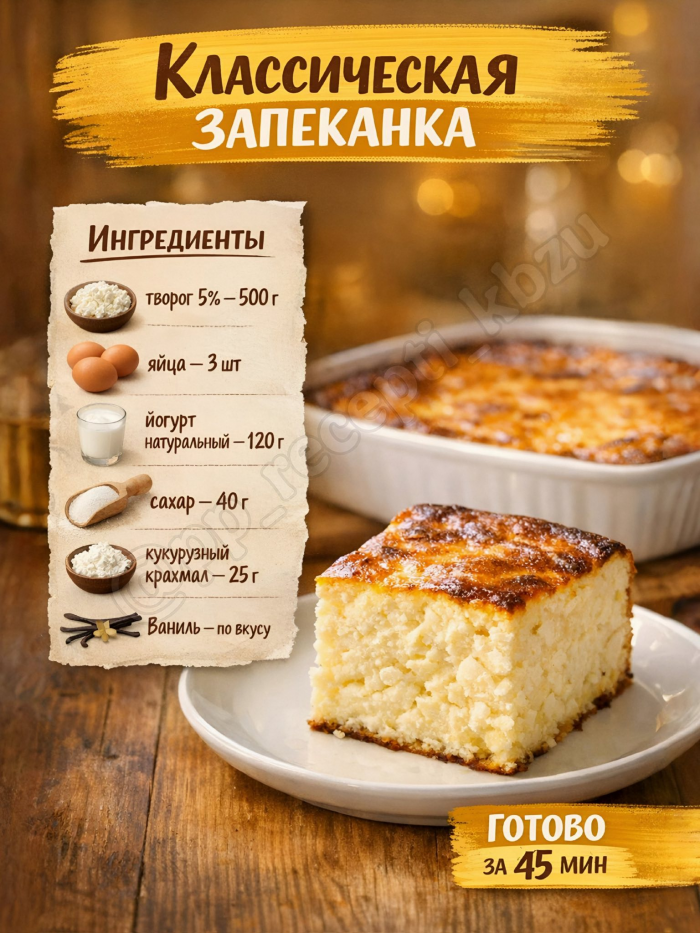 Кулинария> 7 творожных запеканок без муки!