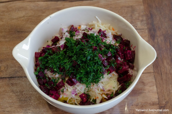 Винегрет с правильным соусом