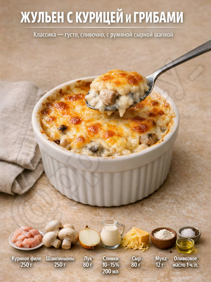 Кулинария>5 домашних жюльенов!