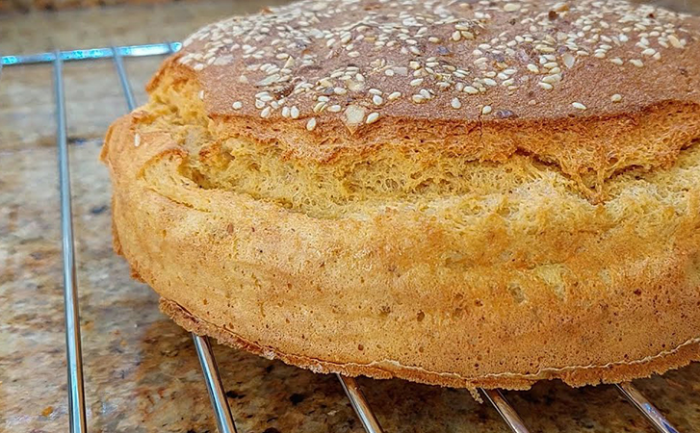 Пышный и полезный хлеб без муки и глютена. В основе крупа из чечевицы