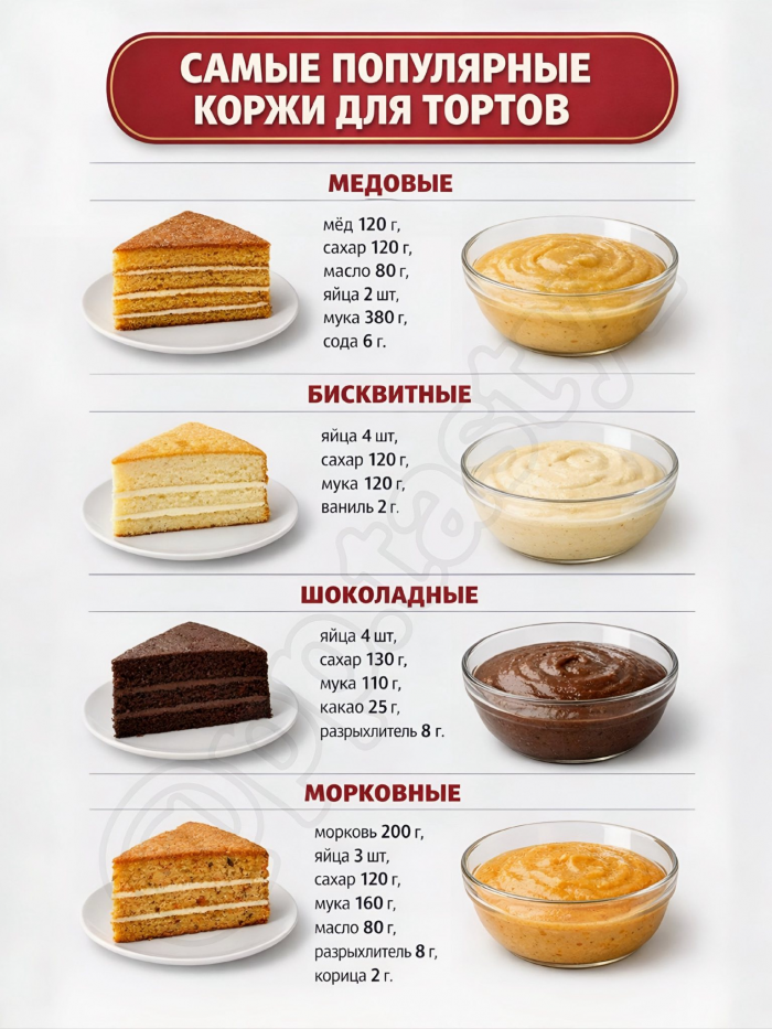 Кулинария>«Идеальные коржи» !