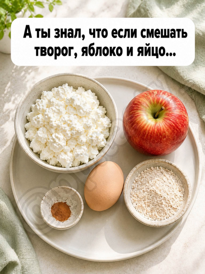 Кулинария>Яблочно-творожные ПП оладьи!