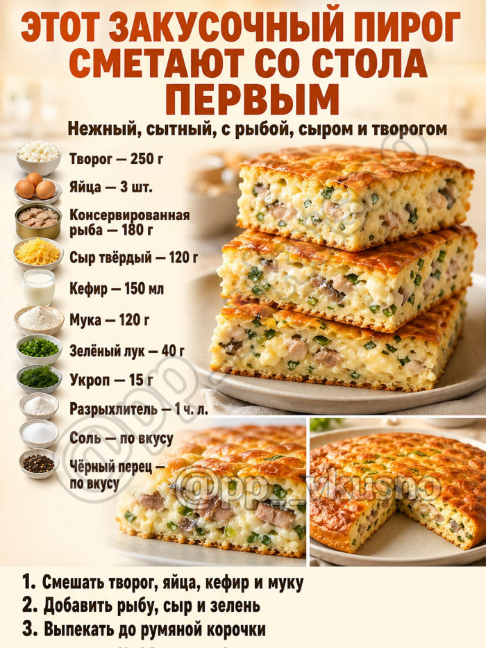Кулинария>Закусочный пирог!