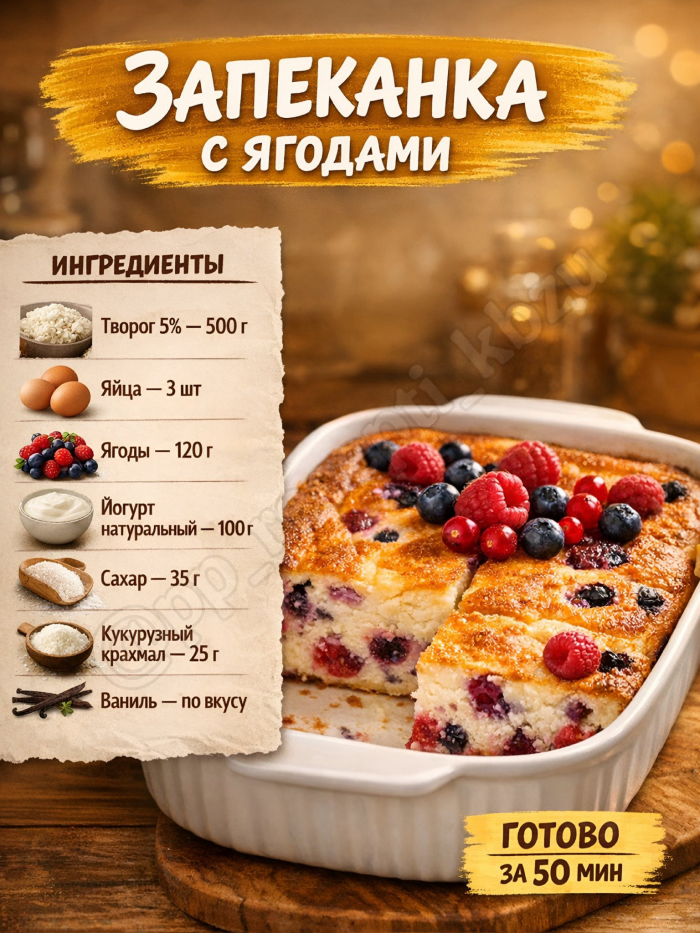 Кулинария> 7 творожных запеканок без муки!