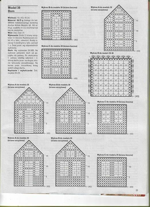 Домики. 🏠Вяжем домики и создаем Новогоднее настроение и уют в интерьере. Идеи для вдохновения, схемы