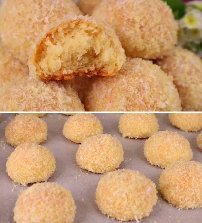 Кулинария>Мягкое и пушистое печенье «Одуванчики»!