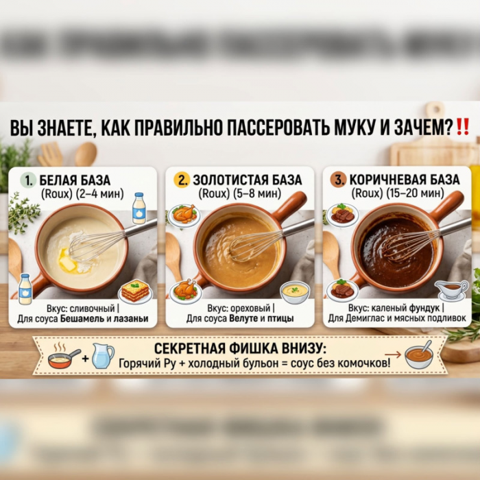 Кулинария>Как правильно обжарить муку ?!
