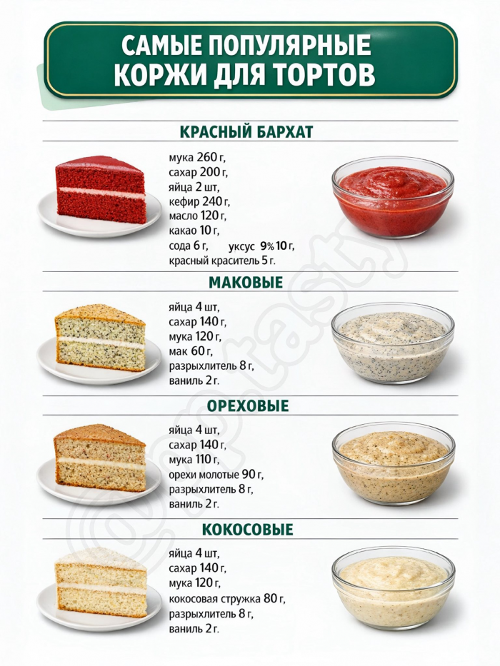 Кулинария>«Идеальные коржи» !