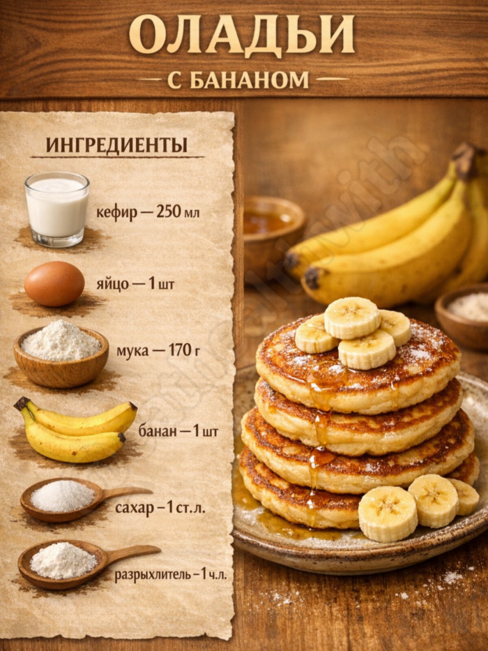 Кулинария>6 рецептов оладий на кефире !