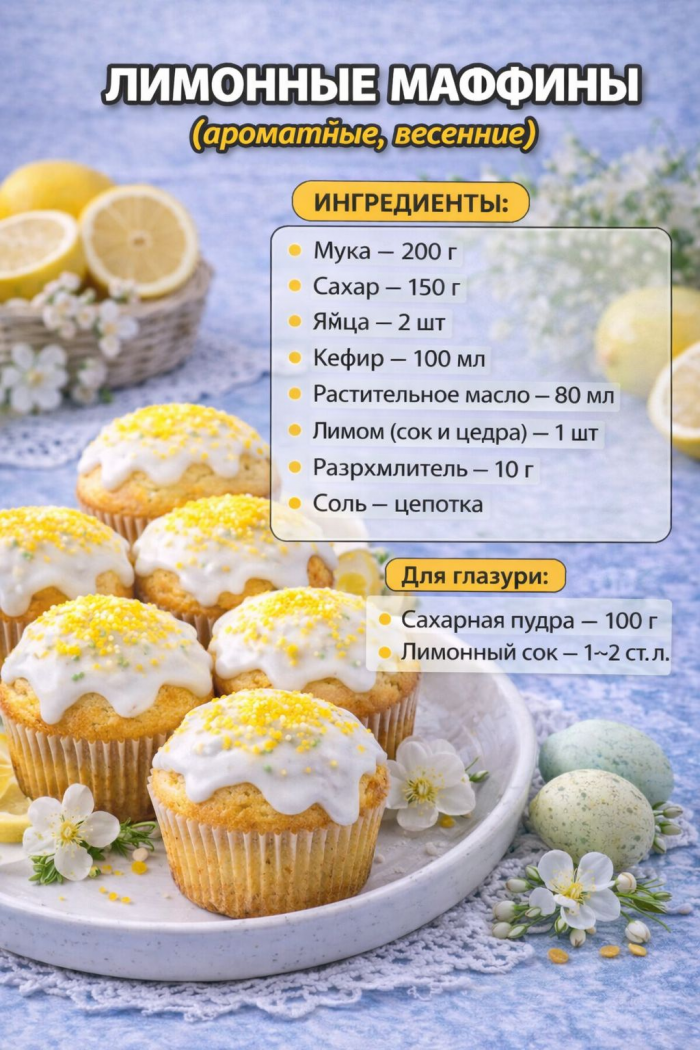 Кулинария>Лимонные маффины!