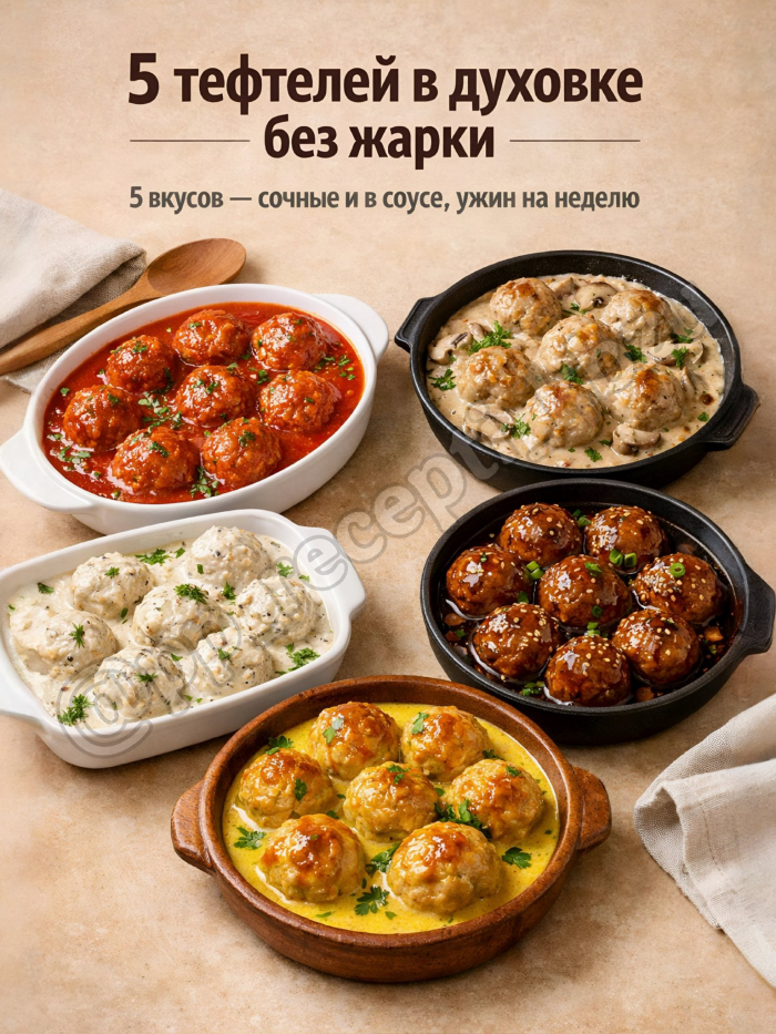Кулинария>Тефтели в духовке без жарки — 5 сочных вариантов!