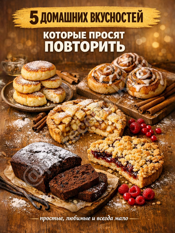 Кулинария>5 ДОМАШНИХ ВКУСНОСТЕЙ, КОТОРЫЕ ПРОСЯТ ПОВТОРИТЬ !