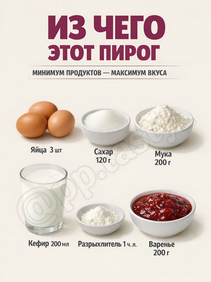 Кулинария> Пирог, который исчезает за 5 минут !