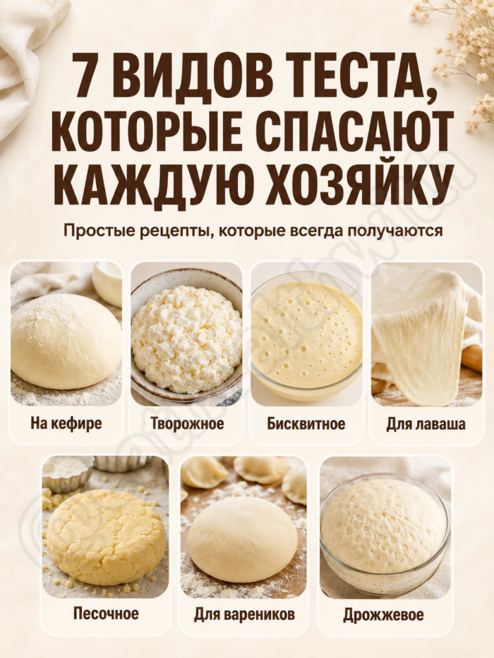 Кулинария>7 видов теста!
