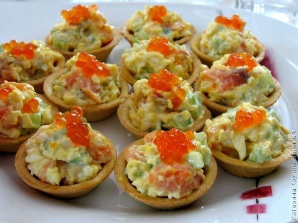 Кулинария>Тарталетки "Рыбная мозаика"!