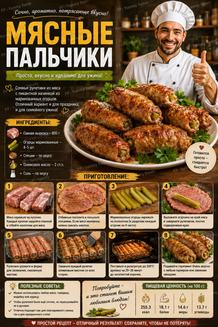 Кулинария>"Мясные пальчики"!