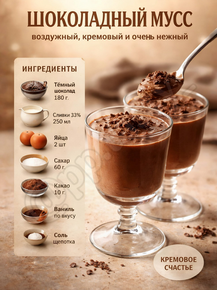 Кулинария>5 шоколадных десертов!