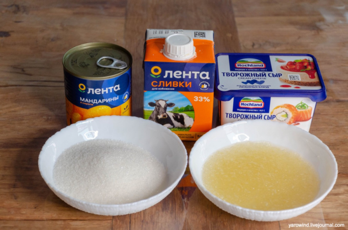 Муссовый мандариновый торт