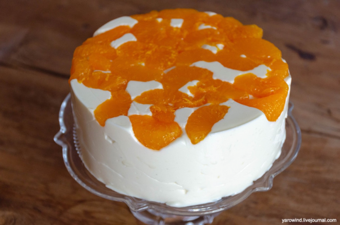 Муссовый мандариновый торт
