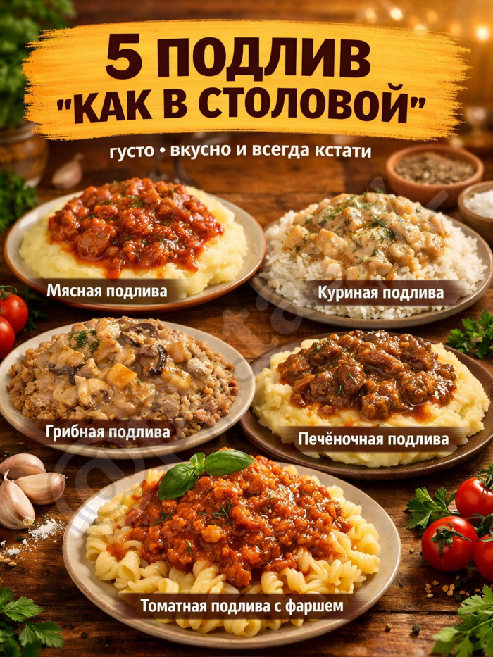 Кулинария> 5 ПОДЛИВ «КАК В СТОЛОВОЙ» !