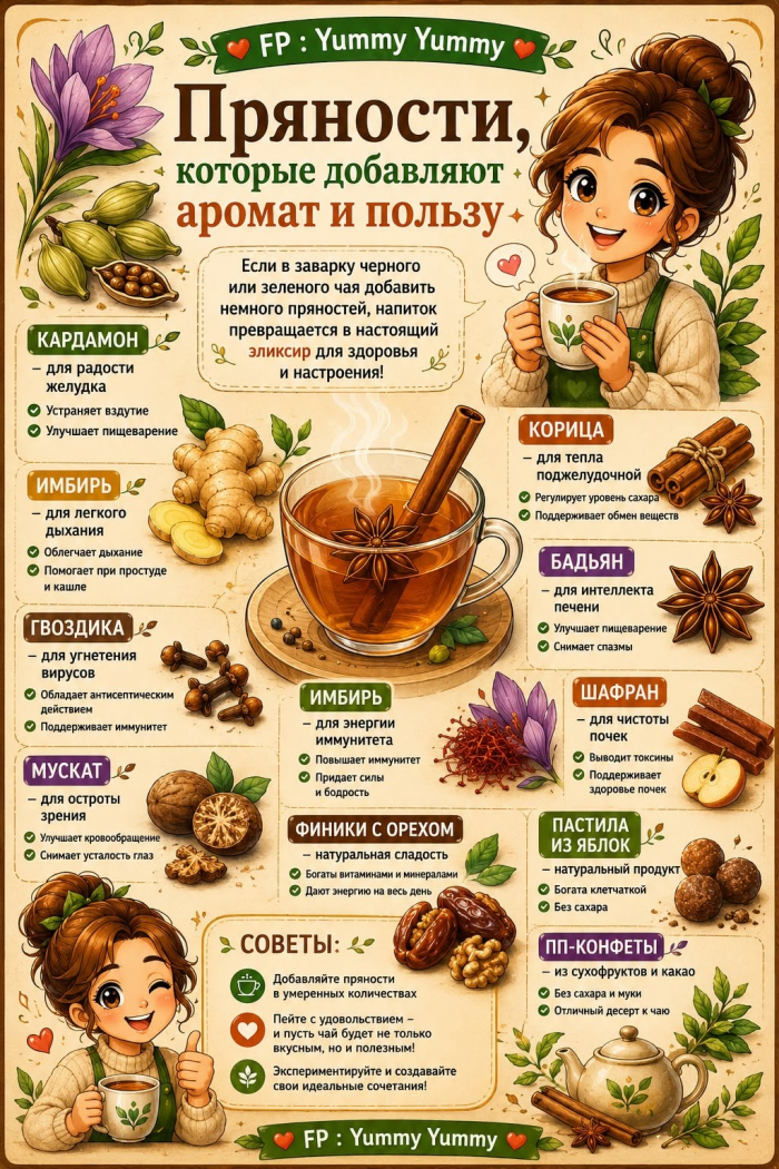 Кулинария>Пряности для чая!