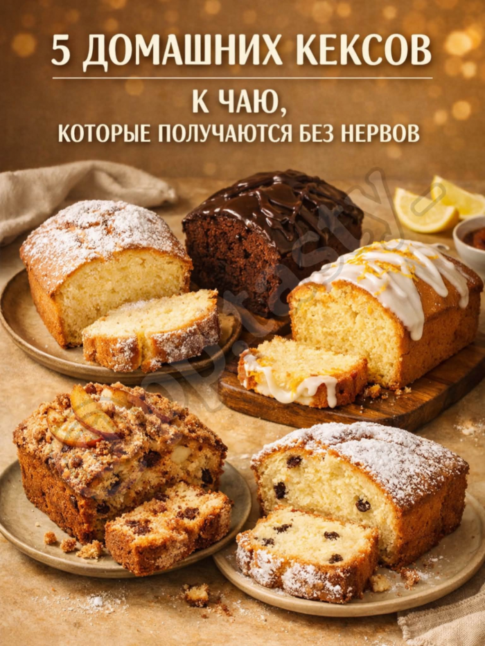 Кулинария>5 домашних кексов к чаю!